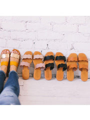 Fashion Versatile Simple Flat   Slippers