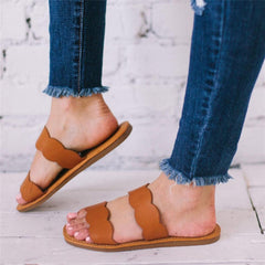 Fashion Versatile Simple Flat   Slippers