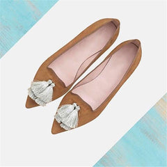 Women's Wild Tassel Pointed Flat   Shoes