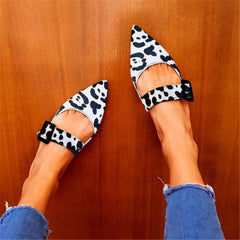 Women's Wild Buckle Pointed   Flats