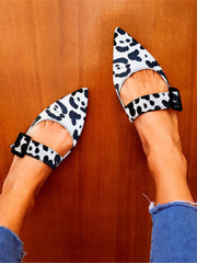 Women's Wild Buckle Pointed   Flats