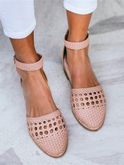 Women's Openwork Woven Pointed   Flats