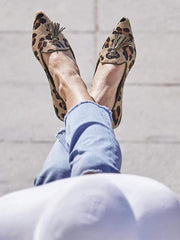 Women's Simple Fringed Pointed   Flat Shoes