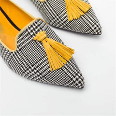 Women's Simple Fringed Pointed   Flat Shoes