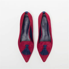 Women's Simple Fringed Pointed   Flat Shoes