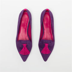 Women's Simple Fringed Pointed   Flat Shoes