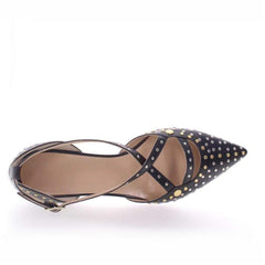 Women's Casual Rivet Pointed   Flat Shoes