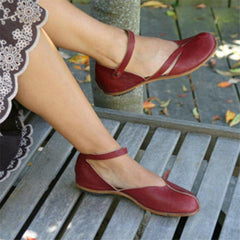 Fashion retro casual solid color flat sandals