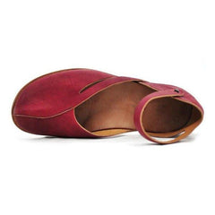 Fashion retro casual solid color flat sandals