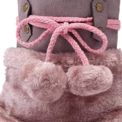 Stor storlek Rhinestone Slip On Mid Calf Warm Knight Boots 