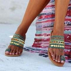 Fashion vintage ethnic flat slippers