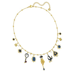 Tarot magiskt halsband, flerfärgat, guldfärgat