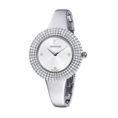 Crystal Rose Watch, Metal Bracelet, White, Stainless Steel