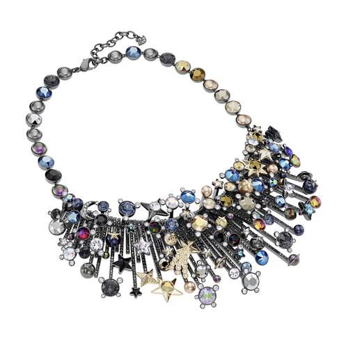 Nocturnal Sky Necklace, Multi-colored, Mixed metal finish
