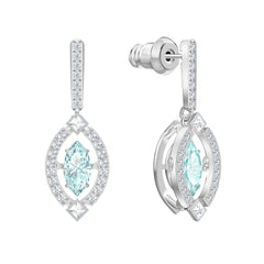 Sparkling Dance Pierced Örhängen, Grön, Rhodium pläterad