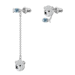 Polar Pierced Earrings, Multi-colored, Rhodium plated