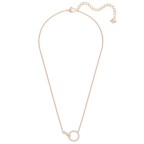 Swarovski Symbolic Necklace, White, Rose-gold tone plated
