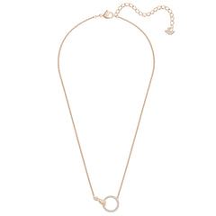 Swarovski Symbolic Necklace, White, Rose-gold tone plated