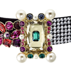 Vintage Opulescence Necklace, Multi-colored, Gold-tone plated