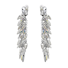 Polar Bestiary Clip Earrings, Multi-colored, Rhodium plated