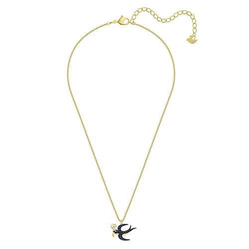 Tarot Magic Necklace, Blue, Gold-tone plated