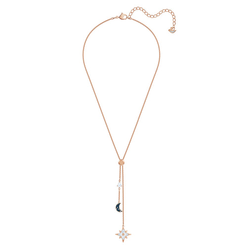 Swarovski Symbolic Y Necklace, Multi-colored, Rose-gold tone plated