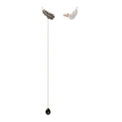 Naughty Pierced Örhängen, Svart, Rose-guld pläterad