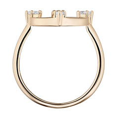 North Motiv Ring, Vit, Rose-guld pläterad