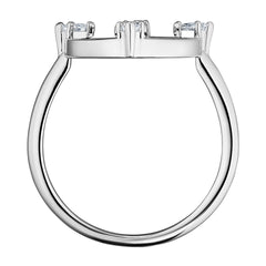 North Motiv Ring, Vit, Rhodiumpläterad