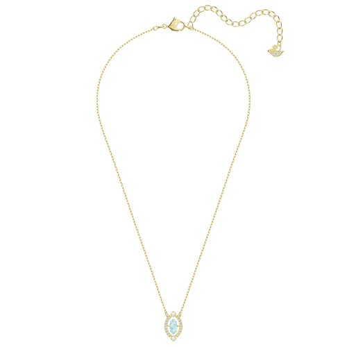 Sparkling Dance Necklace, Green, Gold-tone plated