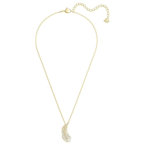 Nice Necklace, White, Gold-tone plated