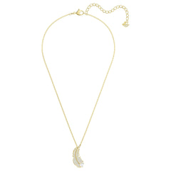 Nice Necklace, White, Gold-tone plated