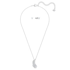 Fint set, vit, Rhodiumpläterad