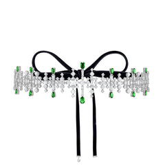 Perfection Choker, Multi-colored, Rhodium plated