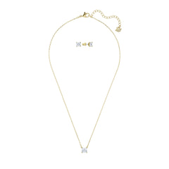 Attract Set, White, Gold-tone plated