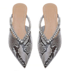 Mode Wild Snake Point spetsiga platta skor 