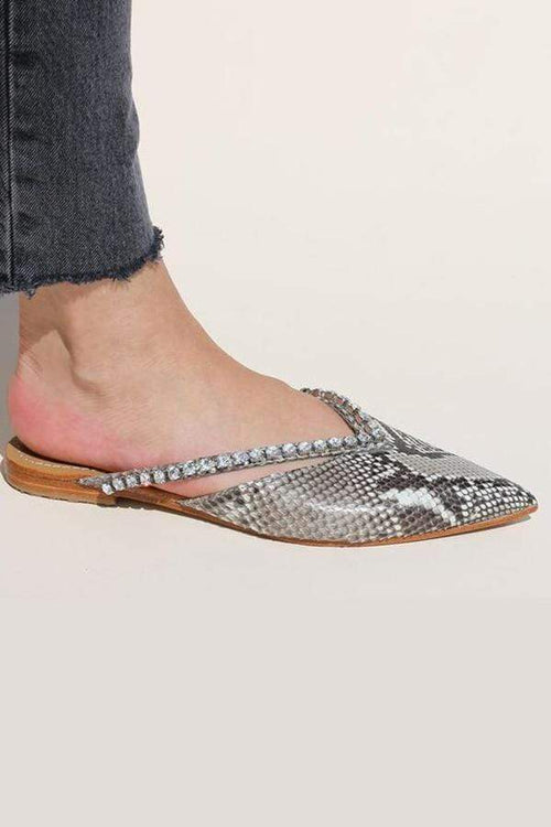 Mode Wild Snake Point spetsiga platta skor 