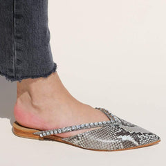 Mode Wild Snake Point spetsiga platta skor 