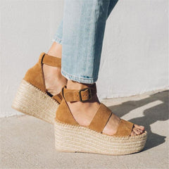 Fashion Simple Woven Wedge Sandals
