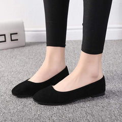 Pointed Flat Bottom Shallow Mouth Candy Color Shoes