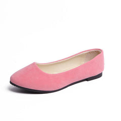 Pointed Flat Bottom Shallow Mouth Candy Color Shoes