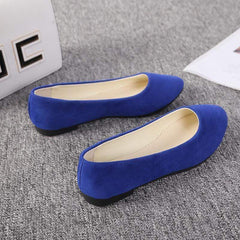 Pointed Flat Bottom Shallow Mouth Candy Color Shoes