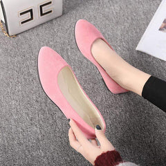 Pointed Flat Bottom Shallow Mouth Candy Color Shoes