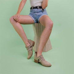 Fashion retro back zipper casual shoes