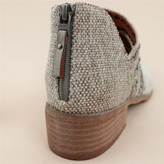 Fashion retro back zipper casual shoes