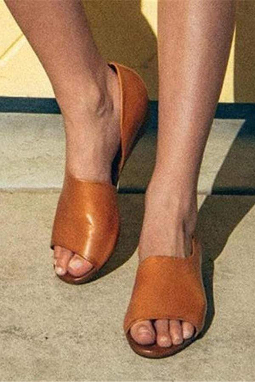 Mode enkla mångsidiga platta sandaler 