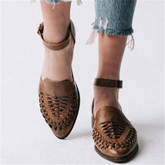 Women's Woven Hollow Pointed   Flat Shoes
