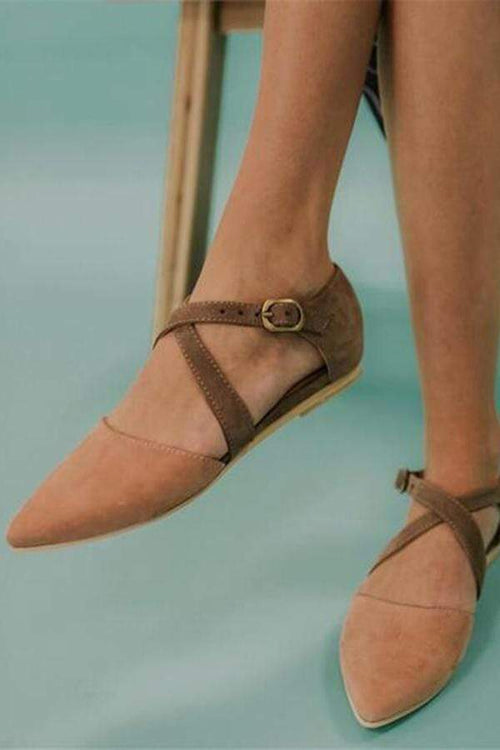 Fashion wild   retro pointed Flat shoes