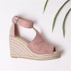 Fashion versatile leopard wedge sandals