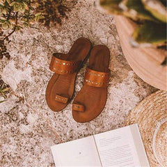 Fashion Retro Toe Flat Slippers